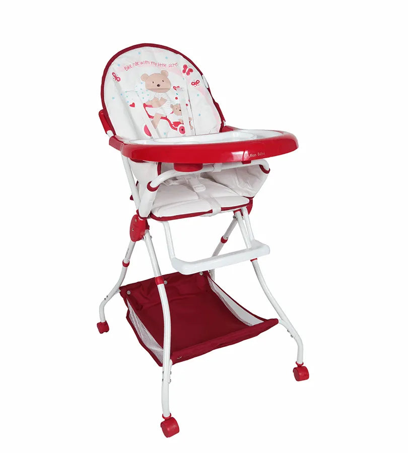 Chaise haute rouge -MON BEBE - Babyboss.ma - mon bebe - pour bébé maroc