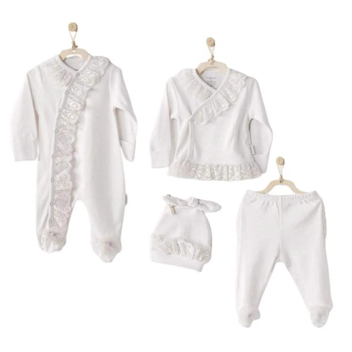 Coffret naissance 100% coton 10 pièces Corail Chic - Corail - pour bébé Maroc -www.babyboss.ma
