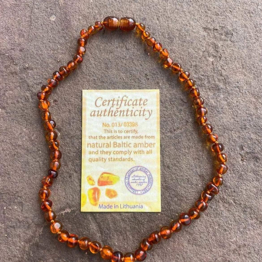 Collier d’ambre 100% authentique - Colier d’ambre - pour bébé Maroc -www.babyboss.ma