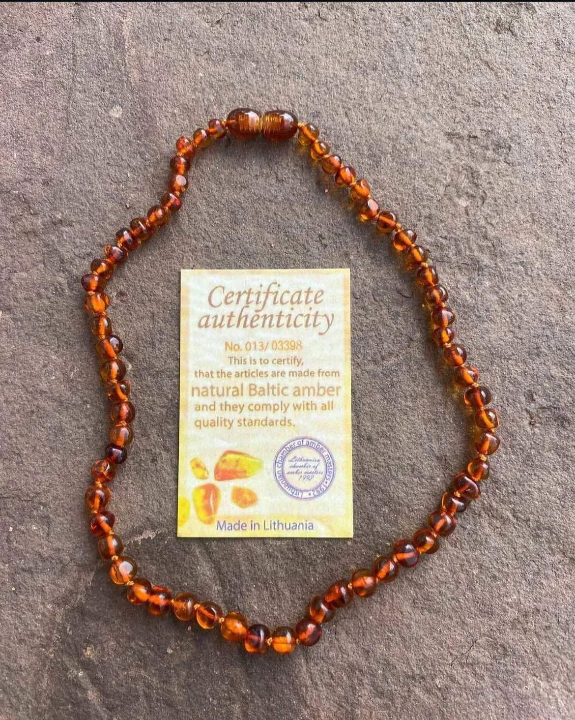 Collier d’ambre 100% authentique - Colier d’ambre - pour bébé Maroc -www.babyboss.ma