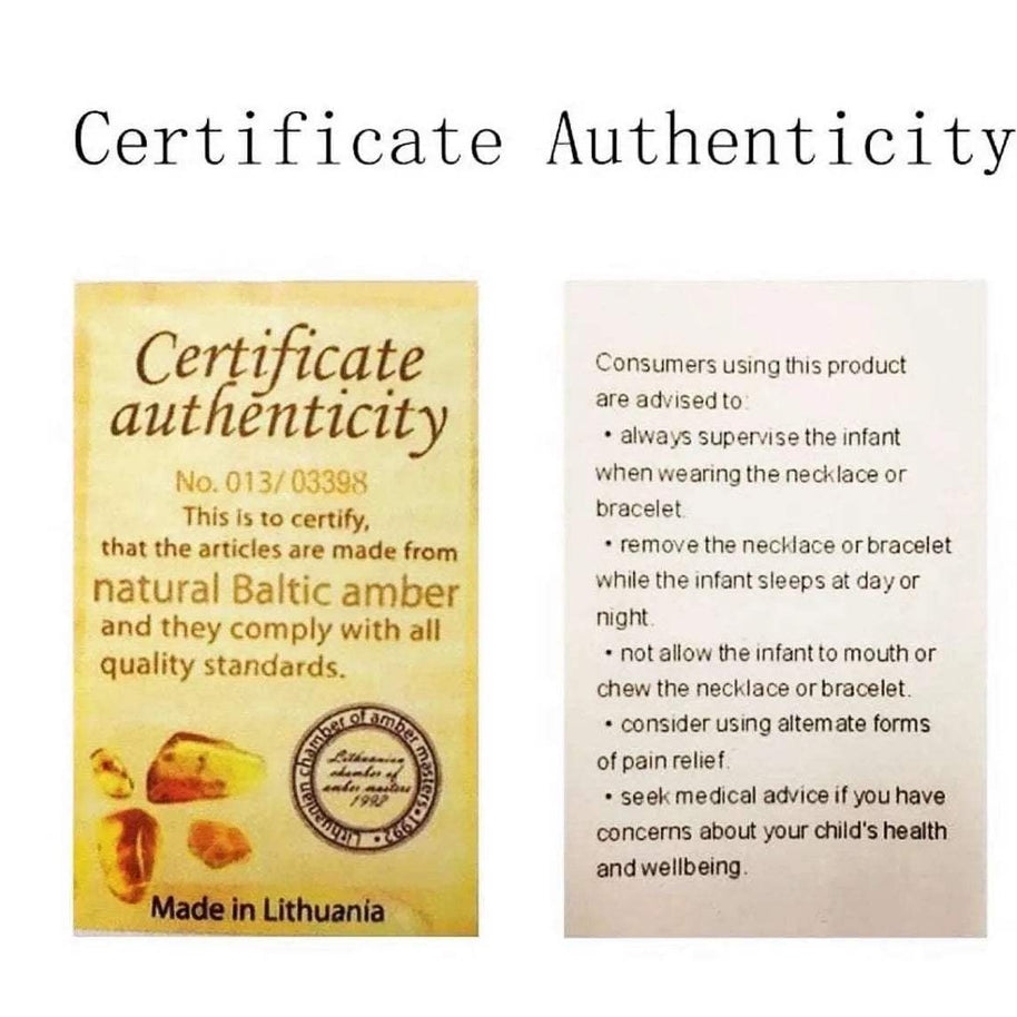Collier d’ambre 100% authentique - Colier d’ambre - pour bébé Maroc -www.babyboss.ma