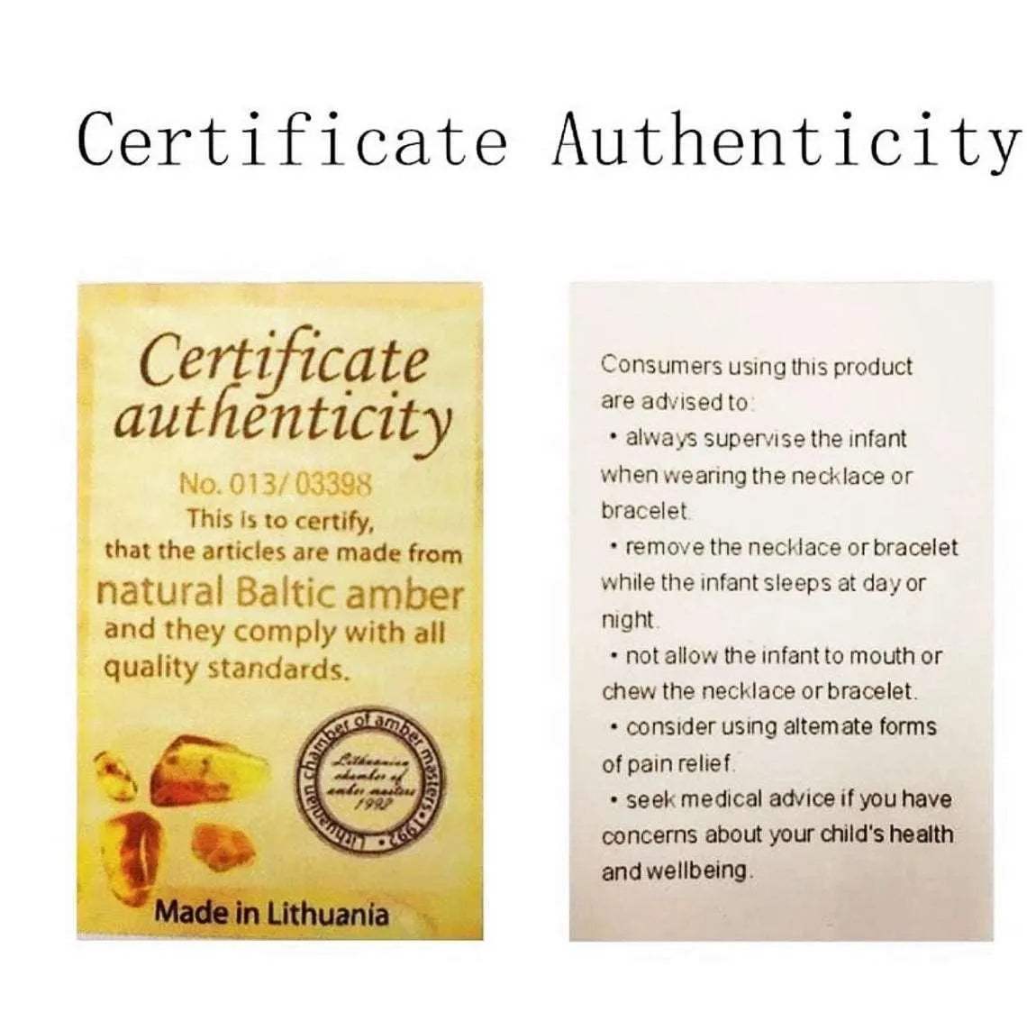 Collier d’ambre 100% authentique - Colier d’ambre - pour bébé Maroc -www.babyboss.ma