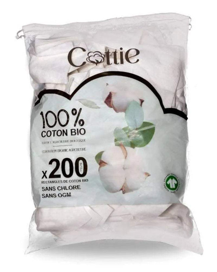 Coton Pads Bio Cottie - 200 Unités - Cottie - pour bébé maroc - www.babyboss.ma