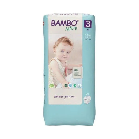 Couches Bambo Nature Taille 3 (4-8kg) 52 unités - Babyboss.ma - Bambo Nature - pour bébé maroc