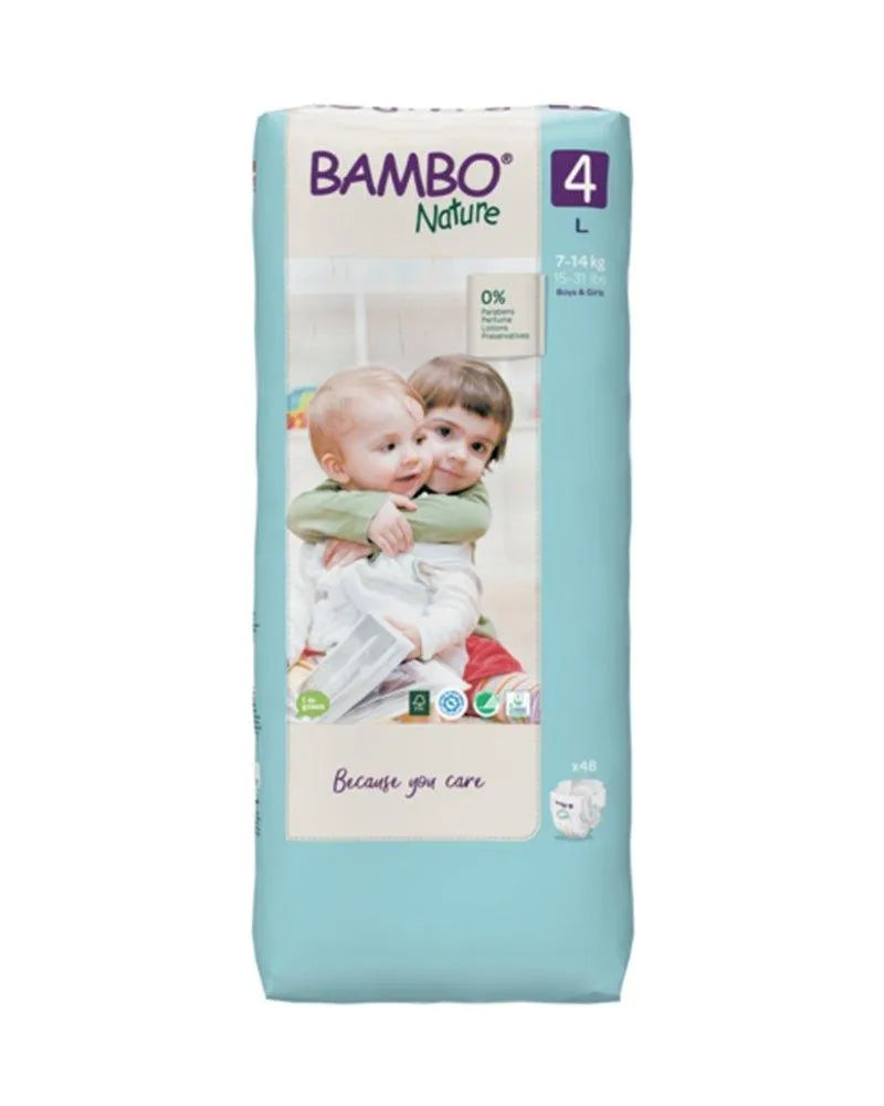 Couches Bambo Nature Taille 4 (7-14kg) 48 unités - Babyboss.ma - Bambo Nature - pour bébé maroc