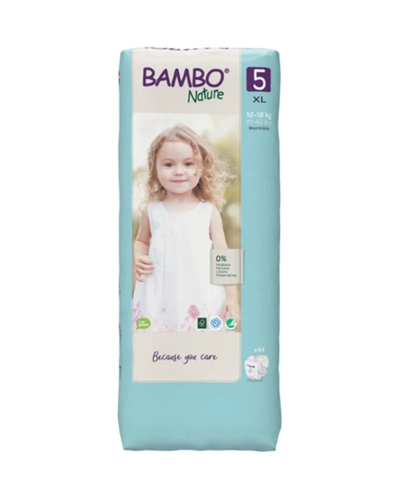 Couches Bambo Nature Taille 5 (12-18kg) 44 unités - Babyboss.ma - Bambo Nature - pour bébé maroc