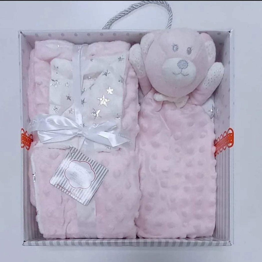 Couverture Naf Naf avec doudou - Naf Naf - pour bébé Maroc -www.babyboss.ma