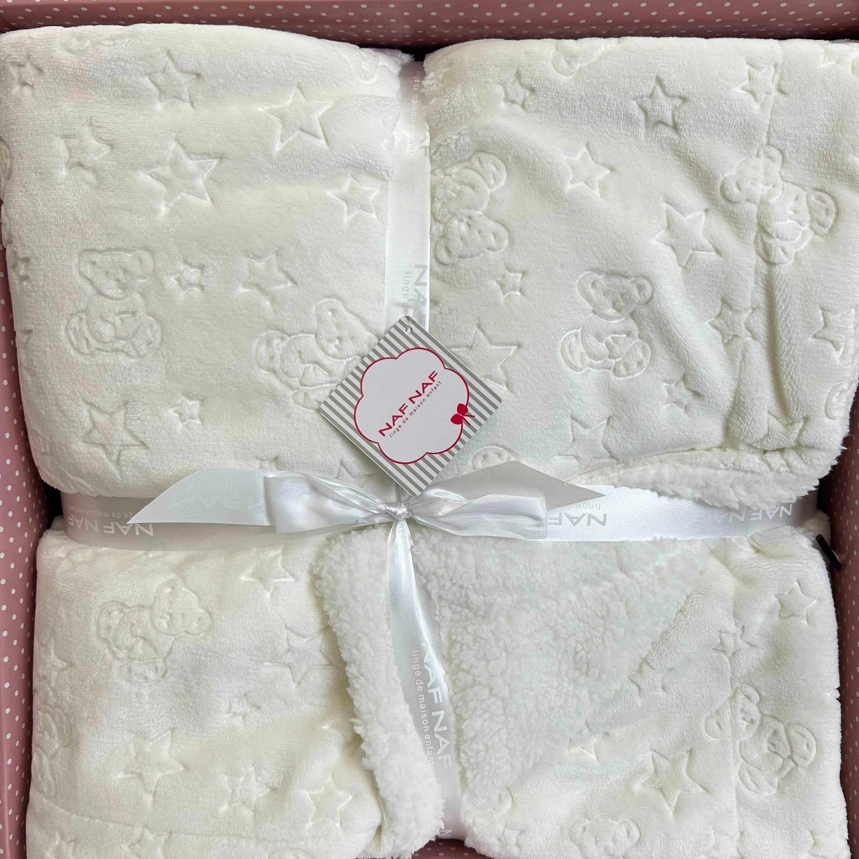 Couverture naf naf beige 110/140 - Naf Naf - pour bébé Maroc -www.babyboss.ma