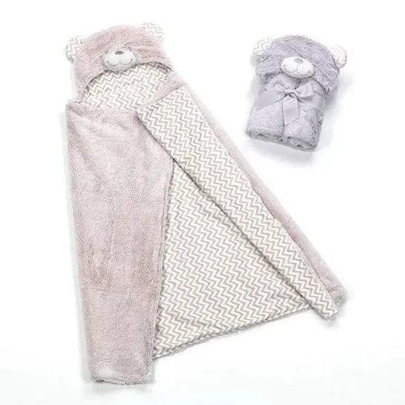 couverture_pompom_bear_capuchon_mora-44973785219383-bebe-babyboss.ma-maroc - Babyboss.ma -bebe-maroc