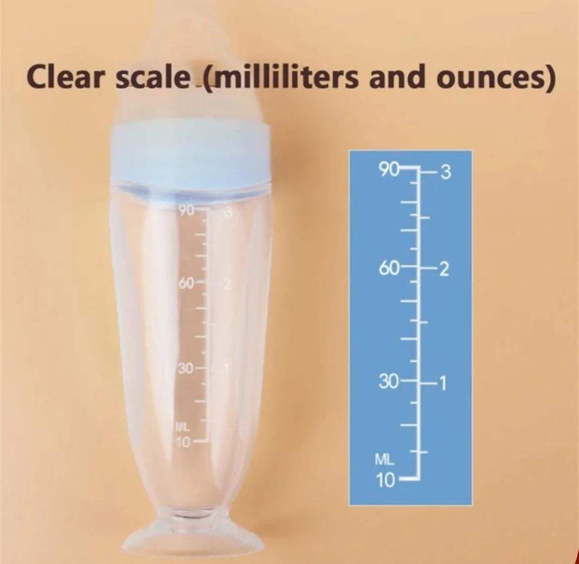 Cuillère biberon en silicone avec ventouse - Biberon - pour bébé Maroc -www.babyboss.ma