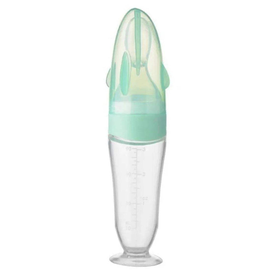 Cuillère biberon en silicone avec ventouse - Biberon - pour bébé Maroc -www.babyboss.ma