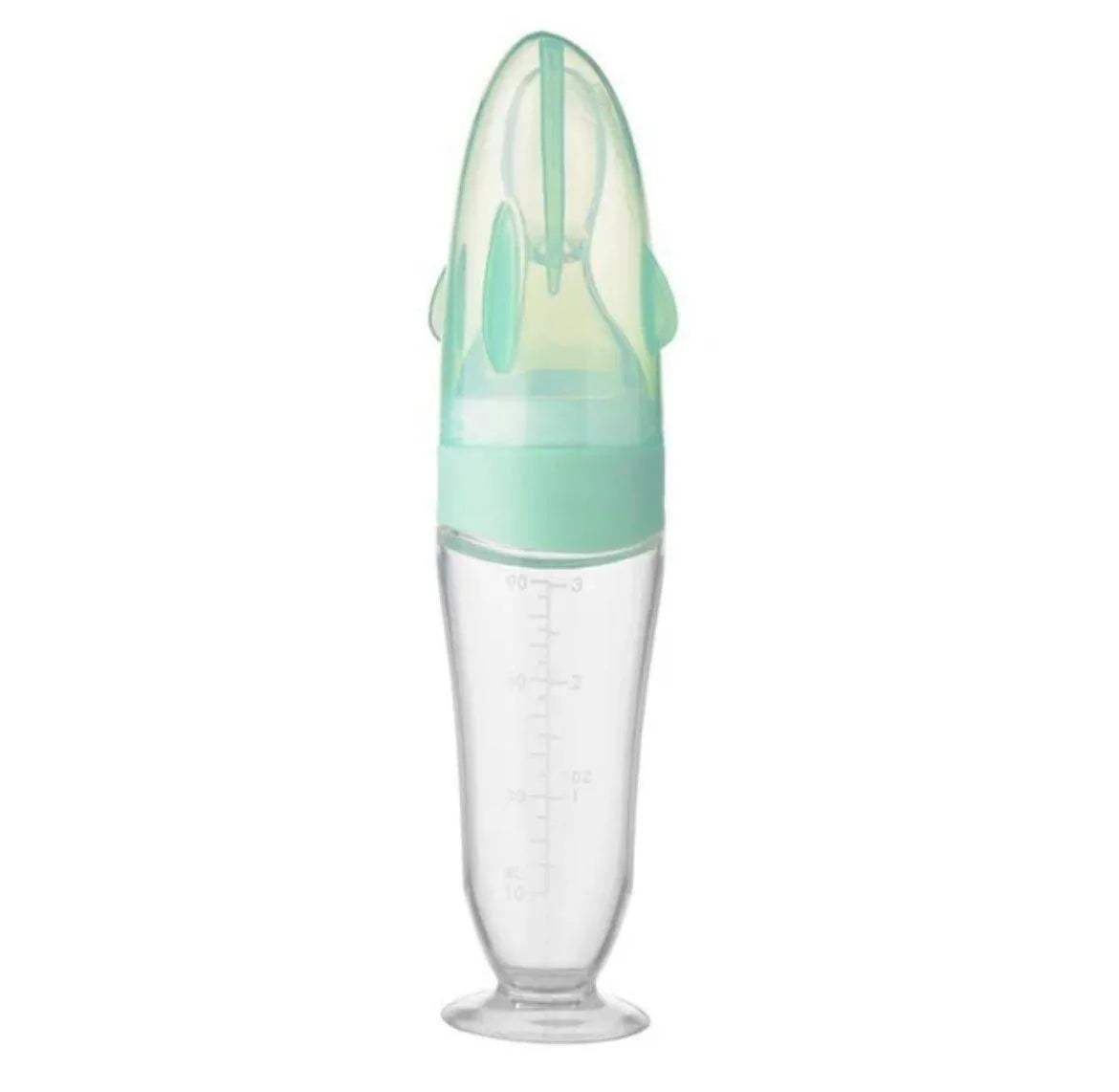 Cuillère biberon en silicone avec ventouse - Biberon - pour bébé Maroc -www.babyboss.ma