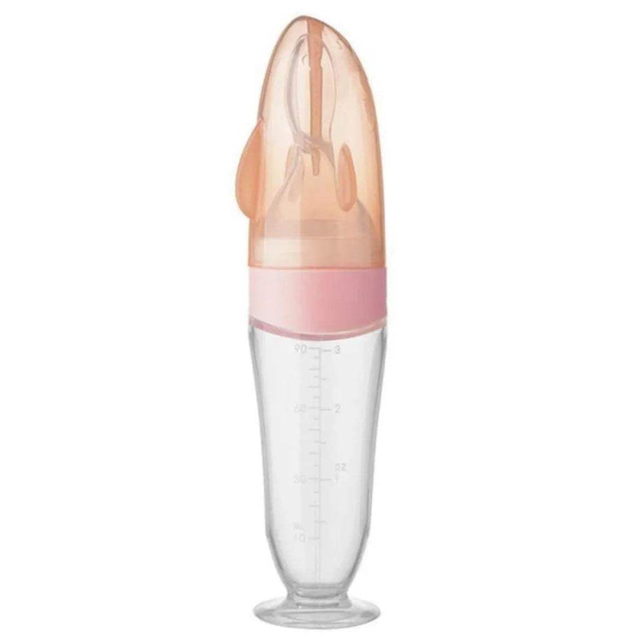 Cuillère biberon en silicone avec ventouse - Biberon - pour bébé Maroc -www.babyboss.ma