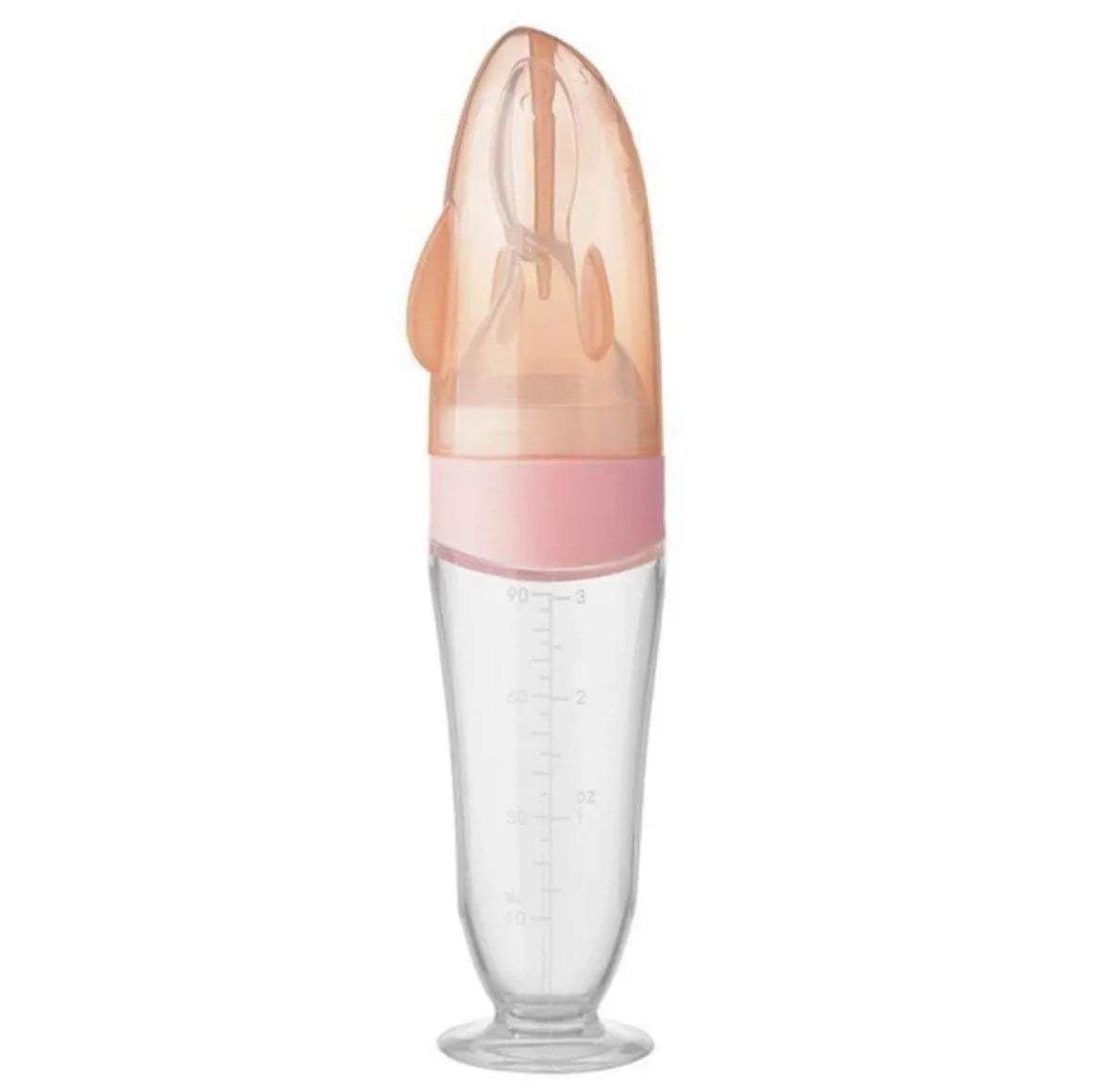 Cuillère biberon en silicone avec ventouse - Biberon - pour bébé Maroc -www.babyboss.ma