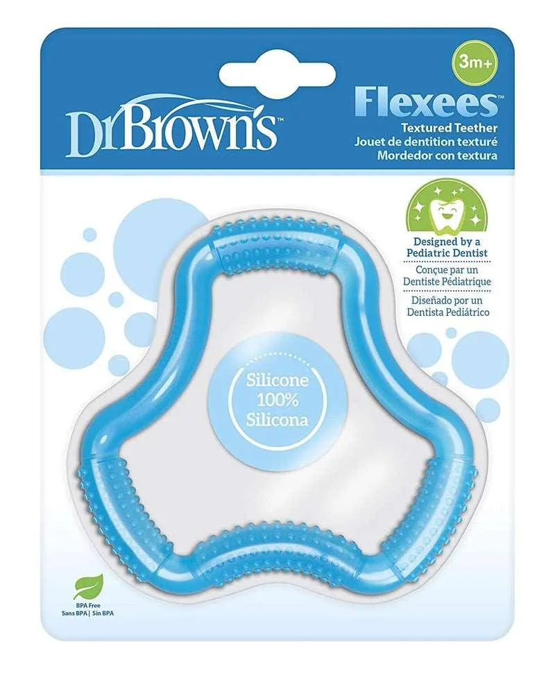 Dr. Brown's Anneau de dentition Flexees 3M+ - Bleu - Babyboss.ma - Dr. Brown's - pour bébé maroc