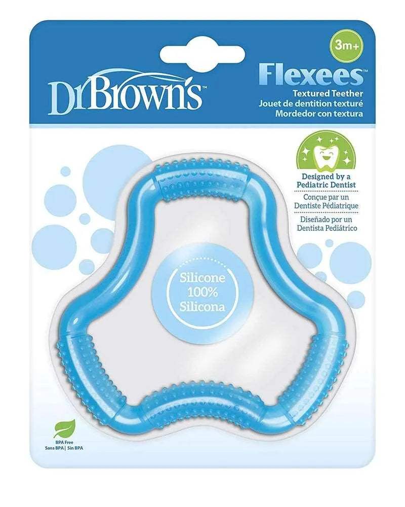 Dr. Brown's Anneau de dentition Flexees 3M+ - Bleu - Dr. Brown's - Anneau de dentition pour bébé Maroc -www.babyboss.ma