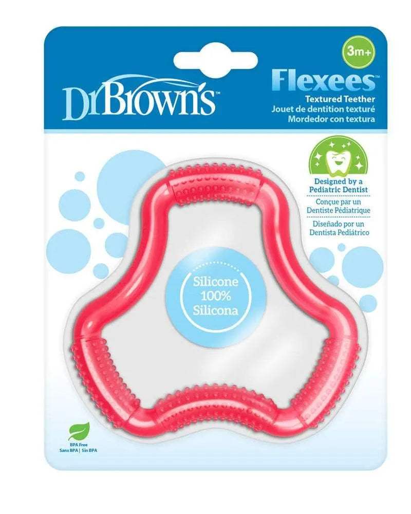 Dr. Brown's Anneau de dentition Flexees 3M+ - Rouge - Dr. Brown's - Anneau de dentition pour bébé Maroc -www.babyboss.ma