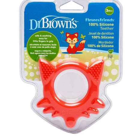 Dr. Brown's Anneau de dentition Flexees Friends Renard 3M+ - Rouge - Dr. Brown's - Anneau de dentition pour bébé Maroc -www.babyboss.ma
