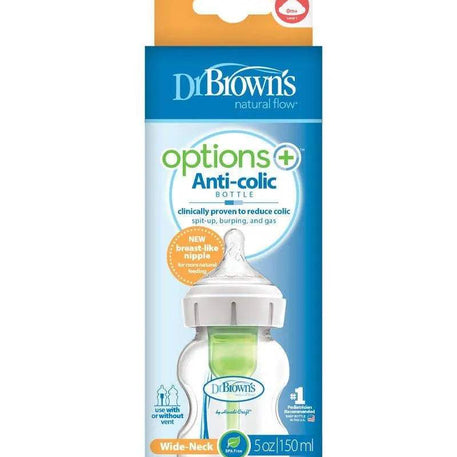 Dr. Brown's Biberon 150ml Cole large 0M+ - Dr. Brown's - Biberon pour bébé Maroc -www.babyboss.ma