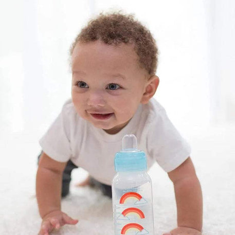 Dr. Brown's Biberon 250ml Cole étroit Bleu 6M+ (sippy+tétine L3) - Dr. Brown's - Biberon pour bébé Maroc -www.babyboss.ma