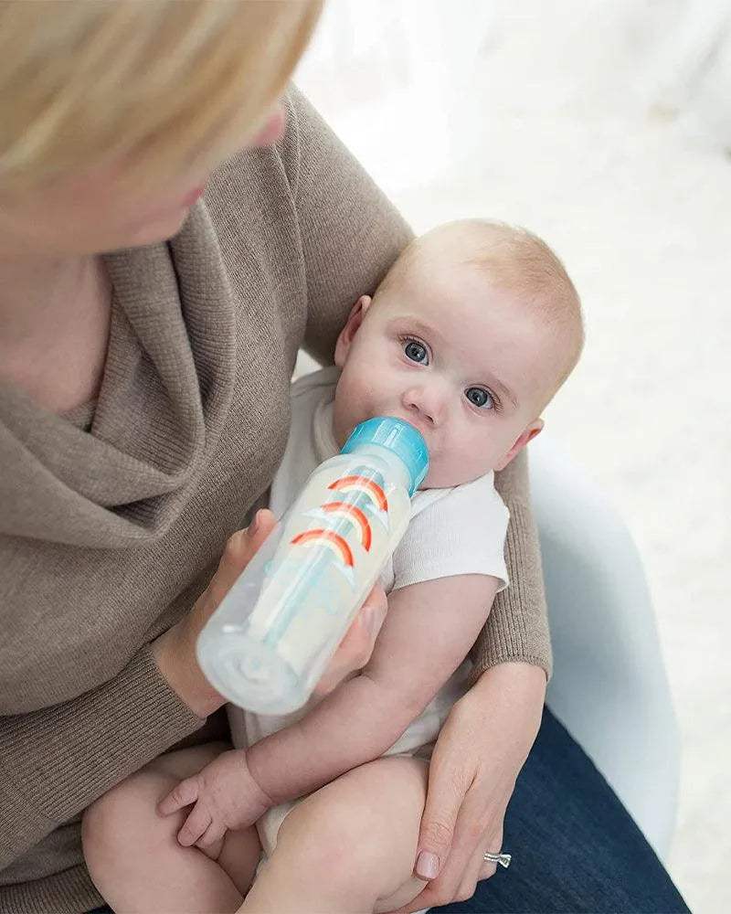 Dr. Brown's Biberon 250ml Cole étroit Bleu 6M+ (sippy+tétine L3) - Dr. Brown's - Biberon pour bébé Maroc -www.babyboss.ma