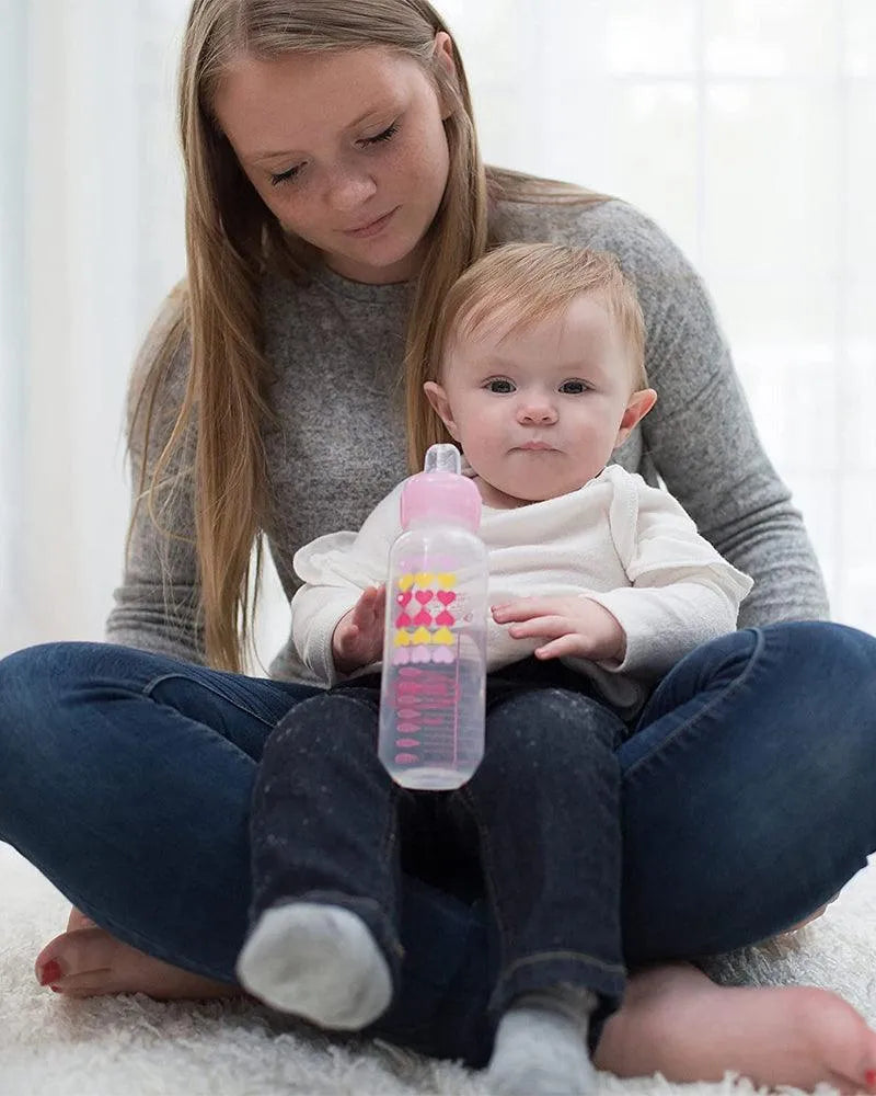 Dr. Brown's Biberon Cole étroit 250ml Rose 6M+ (sippy+tétine L3) - Dr. Brown's - pour bébé maroc