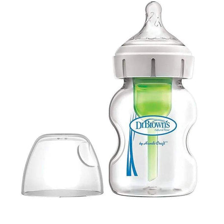 Dr. Brown's Biberon Cole Large en verre - 150ml - Dr. Brown's - Biberon pour bébé Maroc -www.babyboss.ma