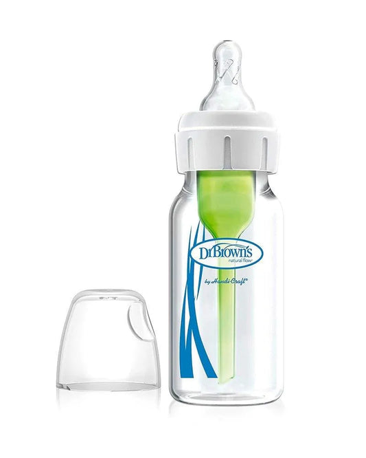 Dr. Brown's Biberon en verre Cole étroit - 120ml - Babyboss.ma - Dr. Brown's - pour bébé maroc