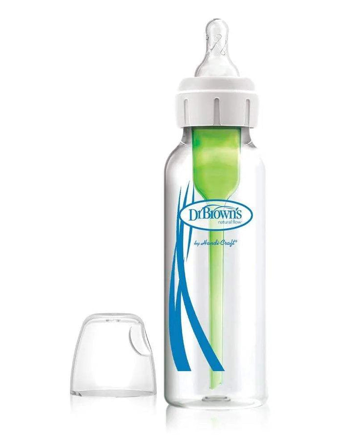 Dr. Brown's Biberon en verre Cole étroit - 250ml - Dr. Brown's - Biberon pour bébé Maroc -www.babyboss.ma
