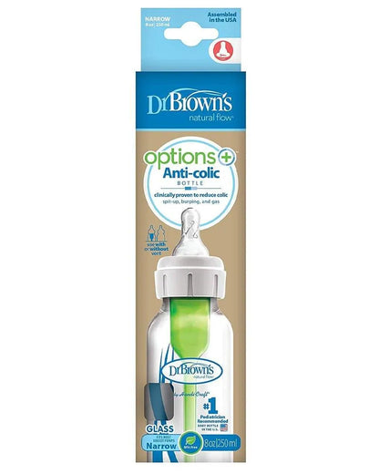 Dr. Brown's Biberon en verre Cole étroit - 250ml - Babyboss.ma - Dr. Brown's - pour bébé maroc