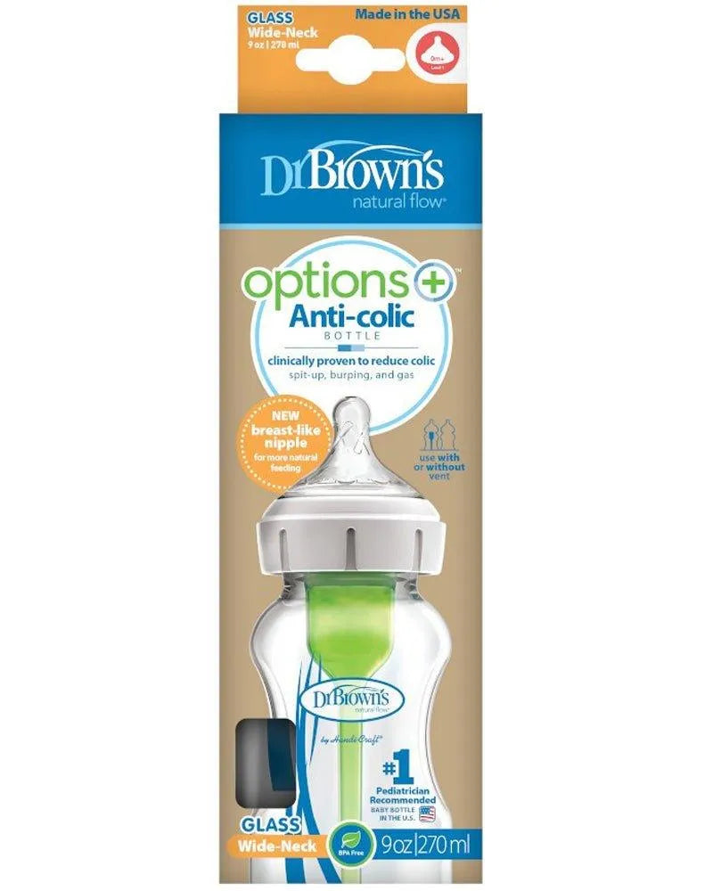 Dr. Brown's Biberon en verre Cole large - 270ml - Babyboss.ma - Dr. Brown's - pour bébé maroc