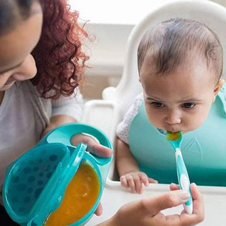 Dr. Brown's Bol et cuillère à couvercles Travel Fresh™ 4M+ - Dr. Brown's - Bols pour bébé Maroc -www.babyboss.ma