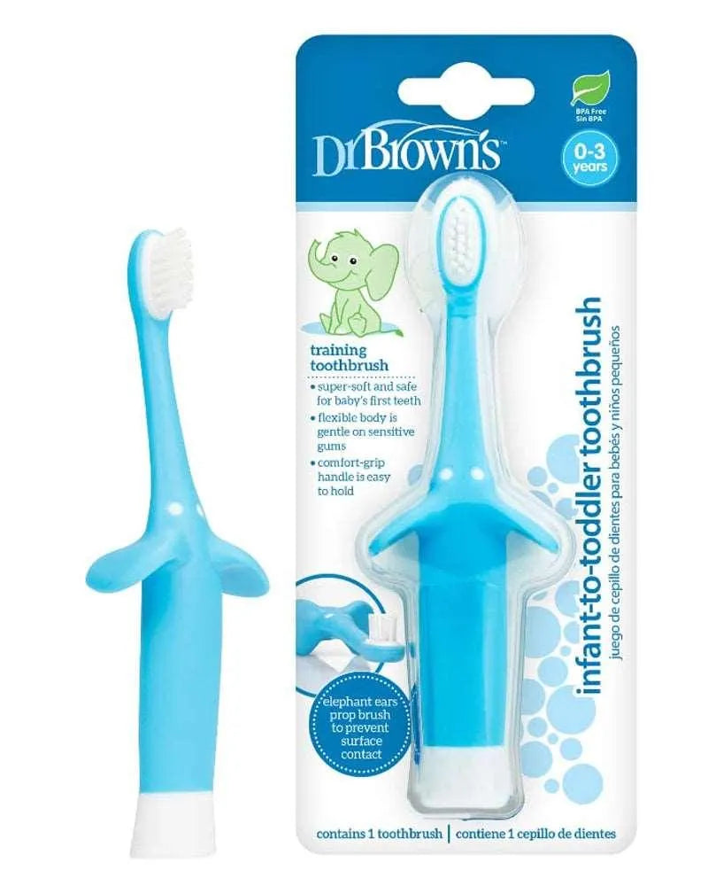 Dr. Brown's Brosse à dents 0-3A - Bleu - Babyboss.ma - Dr. Brown's - pour bébé maroc