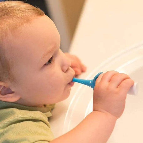 Dr. Brown's Brosse à dents 0-3A - Bleu - Dr. Brown's - Hygiène et Soin pour bébé Maroc -www.babyboss.ma