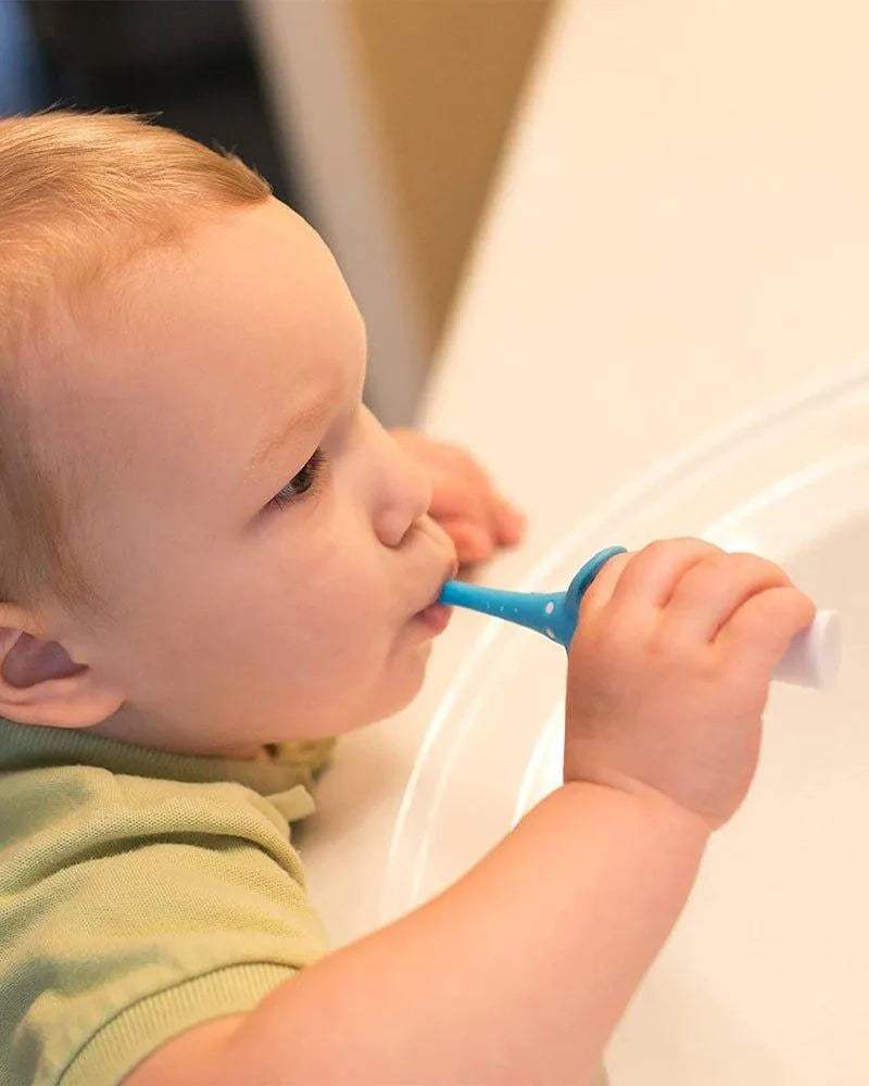 Dr. Brown's Brosse à dents 0-3A - Bleu - Dr. Brown's - Hygiène et Soin pour bébé Maroc -www.babyboss.ma