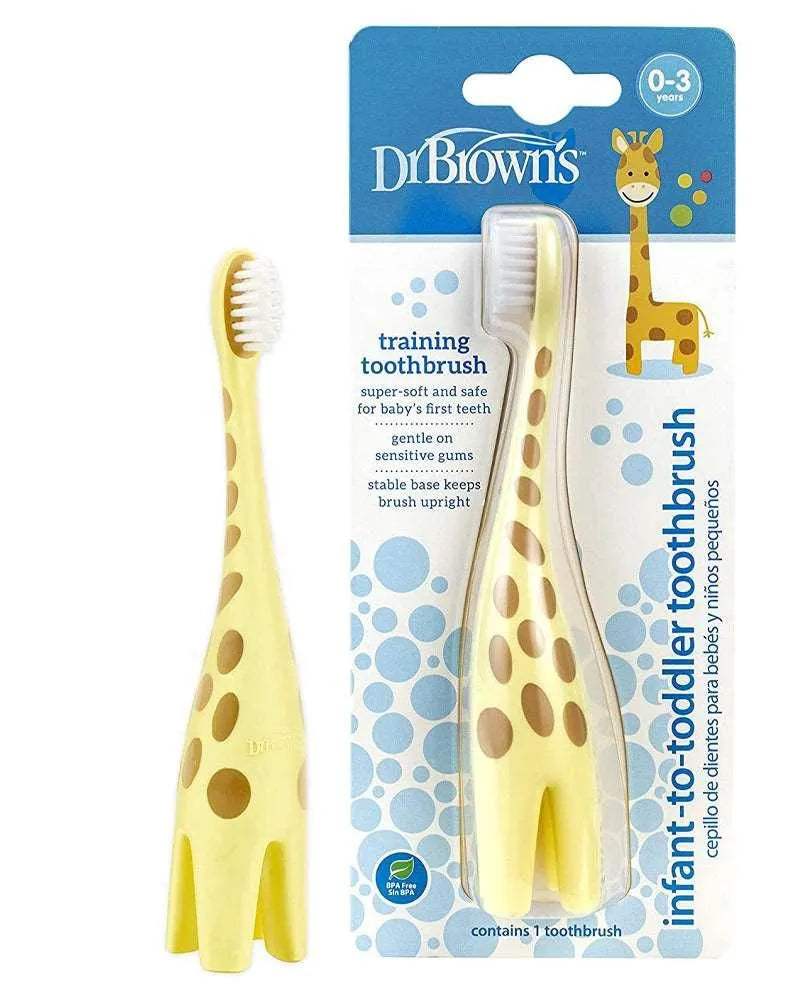 Dr. Brown's Brosse à dents 0-3A - Girafe - Dr. Brown's - Hygiène et Soin pour bébé Maroc -www.babyboss.ma