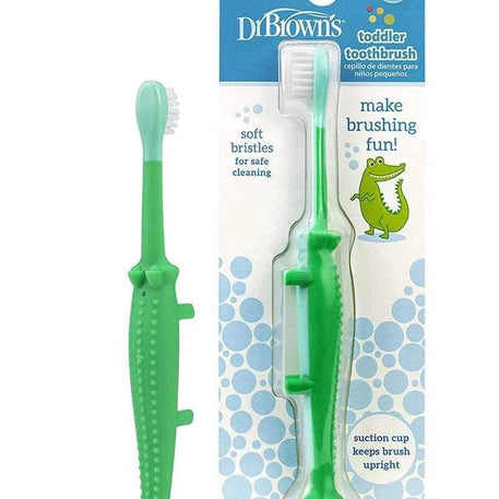 Dr. Brown's Brosse à dents 0-4A - Crocodile - Dr. Brown's - Hygiène et Soin pour bébé Maroc -www.babyboss.ma