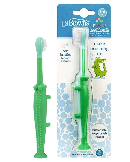 Dr. Brown's Brosse à dents 0-4A - Crocodile - Babyboss.ma - Dr. Brown's - pour bébé maroc