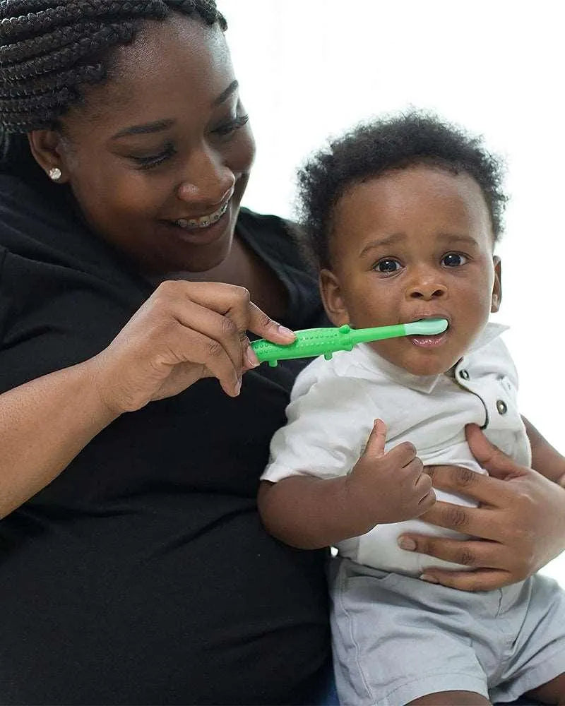 Dr. Brown's Brosse à dents 0-4A - Crocodile - Babyboss.ma - Dr. Brown's - pour bébé maroc