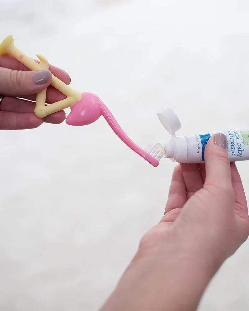 Dr. Brown's Brosse à dents 1-4A - Flamant Rose - Dr. Brown's - Hygiène et Soin pour bébé Maroc -www.babyboss.ma