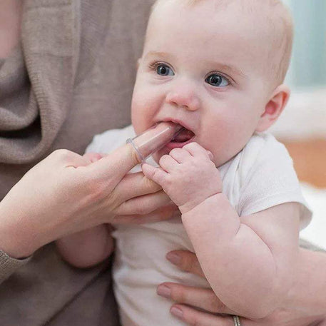 Dr. Brown's Brosse à dents en silicone avec étui 3M+ - Dr. Brown's - Hygiène et Soin pour bébé Maroc -www.babyboss.ma