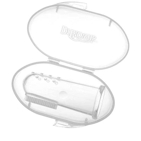 Dr. Brown's Brosse à dents en silicone avec étui 3M+ - Dr. Brown's - Hygiène et Soin pour bébé Maroc -www.babyboss.ma