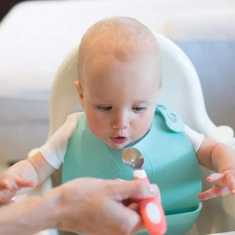 Dr. Brown's Ensemble de cuillère et fourchette en métal 12M+ - Corail - Dr. Brown's - Couverts pour bébé Maroc -www.babyboss.ma