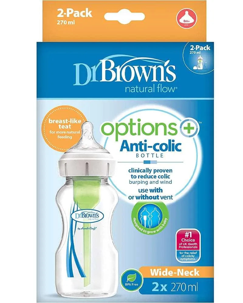 Dr. Brown's Pack 2 biberons Cole large - 270ml - Babyboss.ma - Dr. Brown's - pour bébé maroc