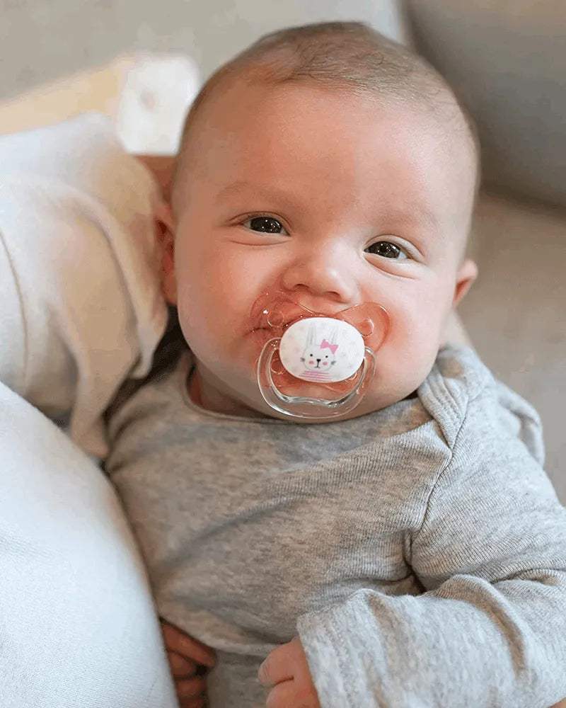 Dr. Brown's Pack de 2 Sucettes Orthodontiques Stage1 0-6M - Lapin Fraise - Dr. Brown's - Sucettes pour bébé Maroc -www.babyboss.ma