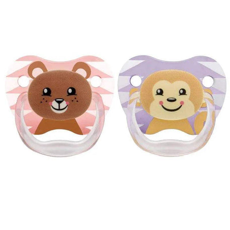 Dr. Brown's Pack de 2 Sucettes Stage2 6-18M - Girl Animal - Dr. Brown's - Sucettes pour bébé Maroc -www.babyboss.ma