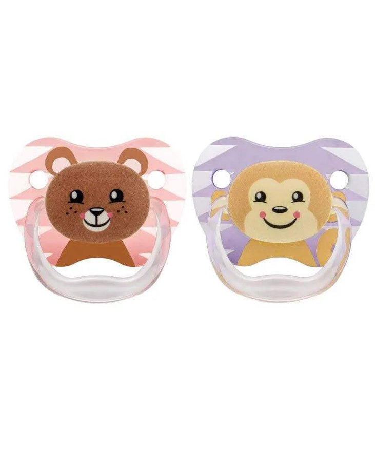 Dr. Brown's Pack de 2 Sucettes Stage2 6-18M - Girl Animal - Dr. Brown's - Sucettes pour bébé Maroc -www.babyboss.ma