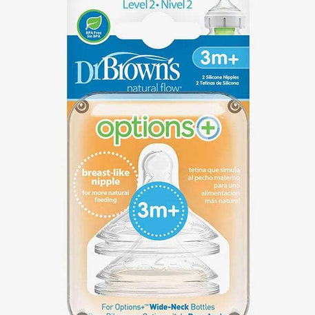 Dr. Brown's Pack de 2 Tétines Cole large L2 3M+ - Dr. Brown's - Tétines pour bébé Maroc -www.babyboss.ma