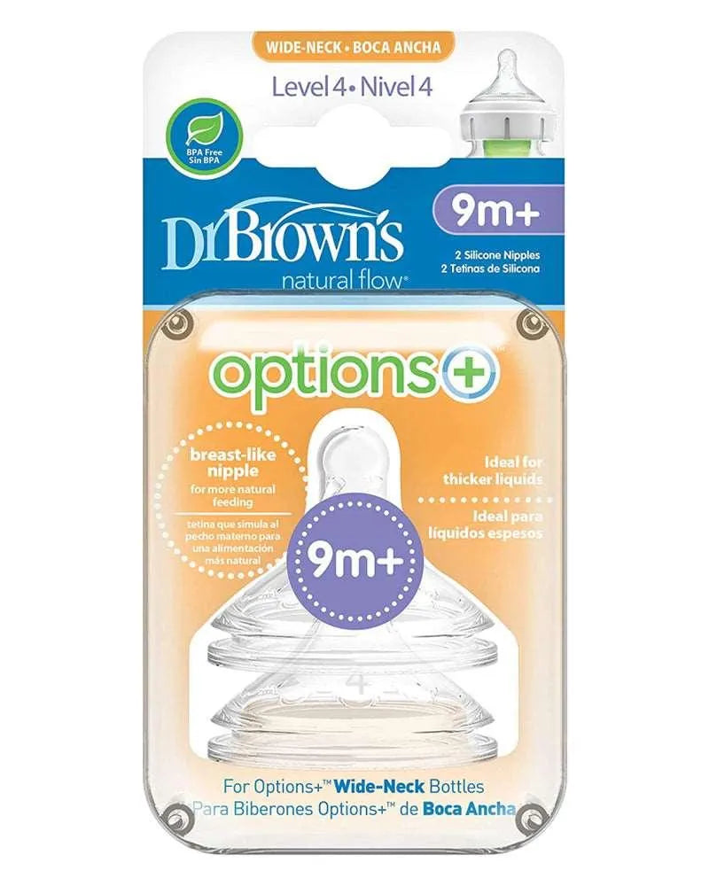 Dr. Brown's Pack de 2 Tétines Cole large L4 9M+ - Babyboss.ma - Dr. Brown's - pour bébé maroc