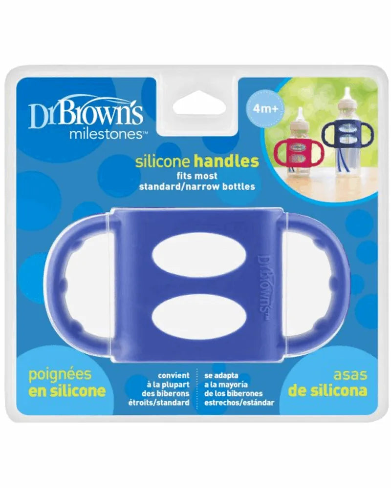 Dr. Brown’s Poignées en Silicone pour Biberons et Gobelets - Bleu - Babyboss.ma - Dr. Brown's - pour bébé maroc